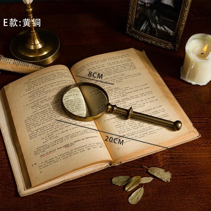 

Vintage European Style Brass Magnifier Handheld Elegant Study Decor Imported from India Suitable for Seniors