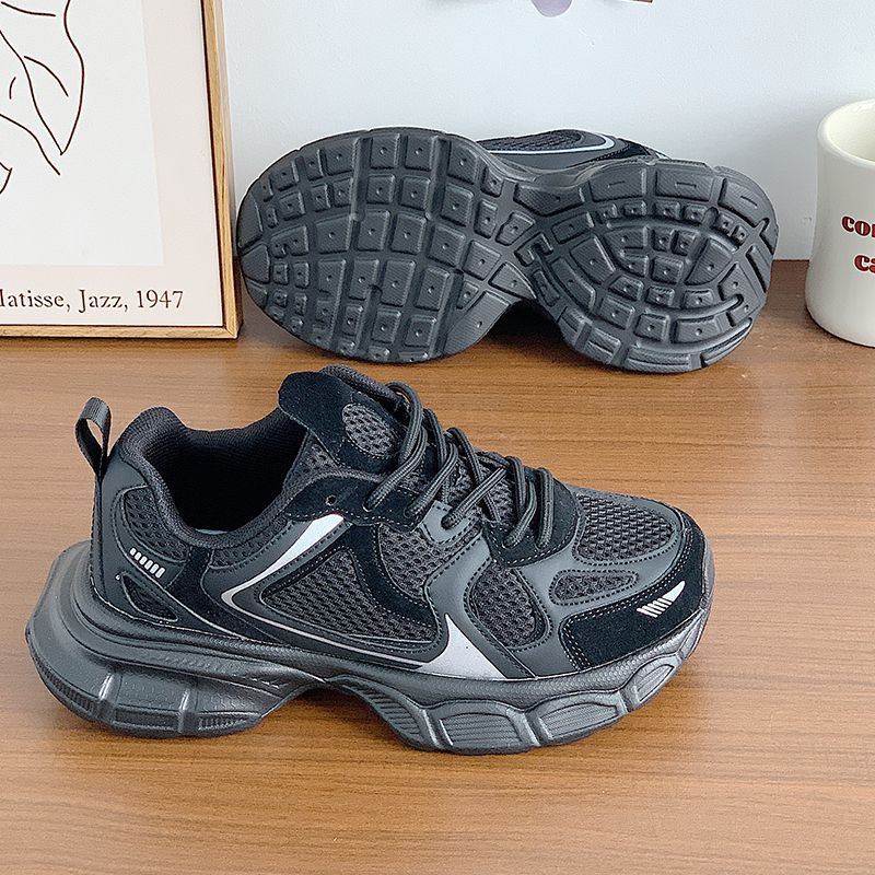 

МОДНАЯ ОБУВЬ, мужские дышащие спортивные кроссовки, спортивные кроссовки для бега, уличные женские теннисные кроссовки для тренажерного зала 35 чёрный