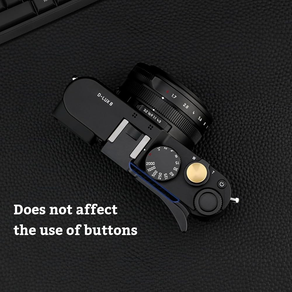 Haoge Metal Thumb Up Grip for Leica D-LUX 8 Camera Digital Accessory THB-D8B Hot Shoe Thumb Up Rest Support Hand Grip