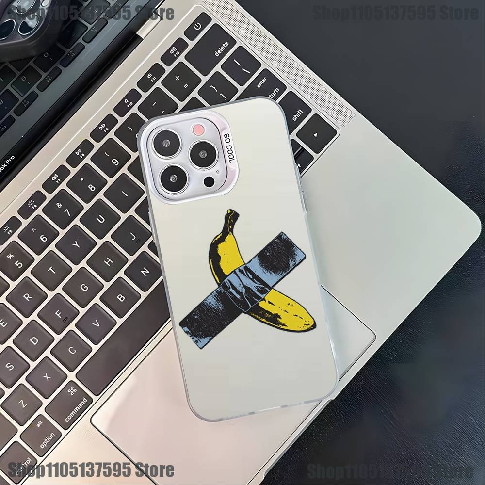 A-Andy W-Warhol Art Banana Phone Case For iPhone 16,15,14,13,12,11,Pro,XS,Max,Plus,Mini,SE4,E White Matte Shockproof Cover