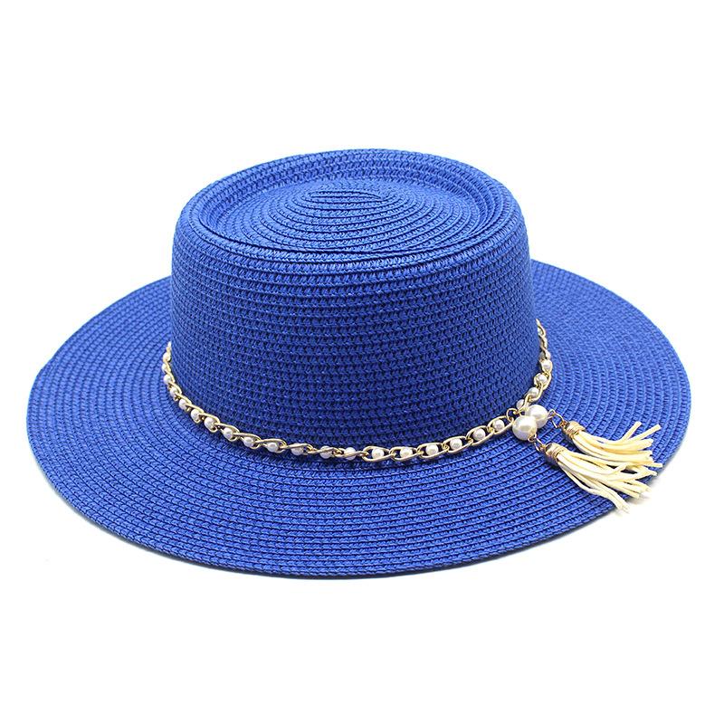 New Women Hats Summer Sun Straw Hats Outdoor Beach Panama Jazz Hats Leisure Vacation Dress Cap Sombreros De Mujer