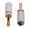 5Pcs J.10054 Serrated Banana Plug 4mm Solderless 24K Gold Plated Speaker Wire Banana Plugs for Speaker Wire Siding Home