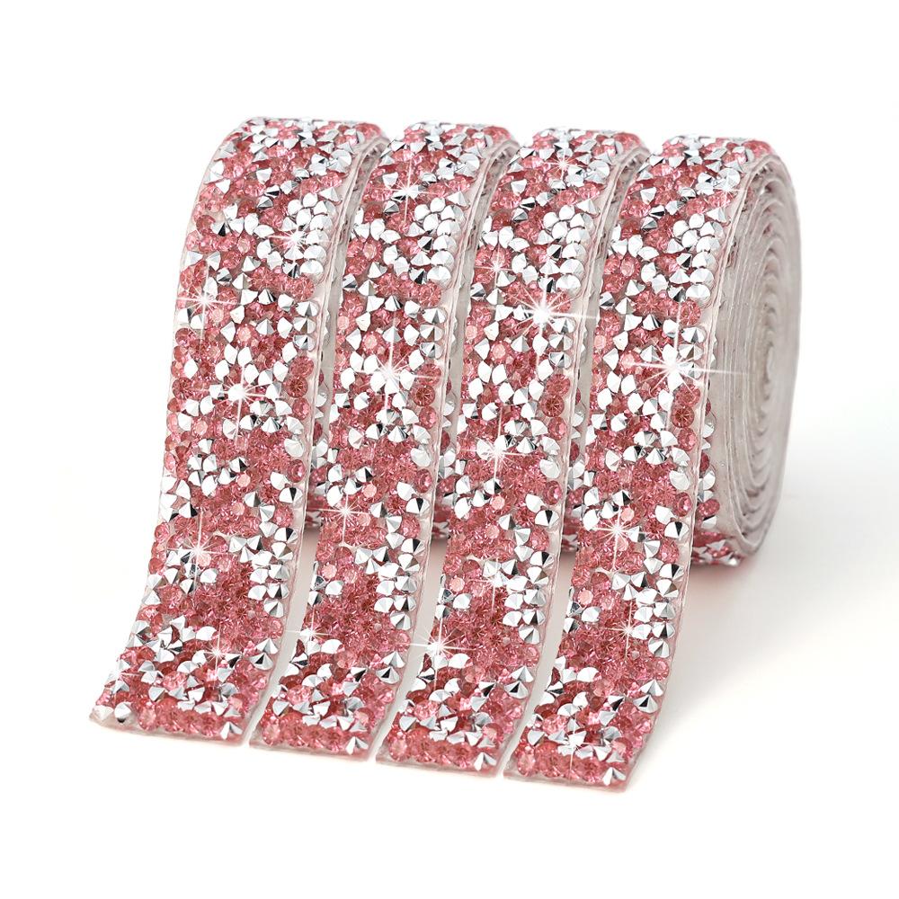 Drill Sticker Resin Drill Belt Diy Jewelry Adhesive Flash Drill Sticker Drill Clothing Accessories Decorative Strip Hot Drill Self-Adhesive Strip