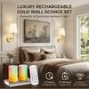 Wireless RGB Dimmable Wall Lamp with Cloth Cover and Charging