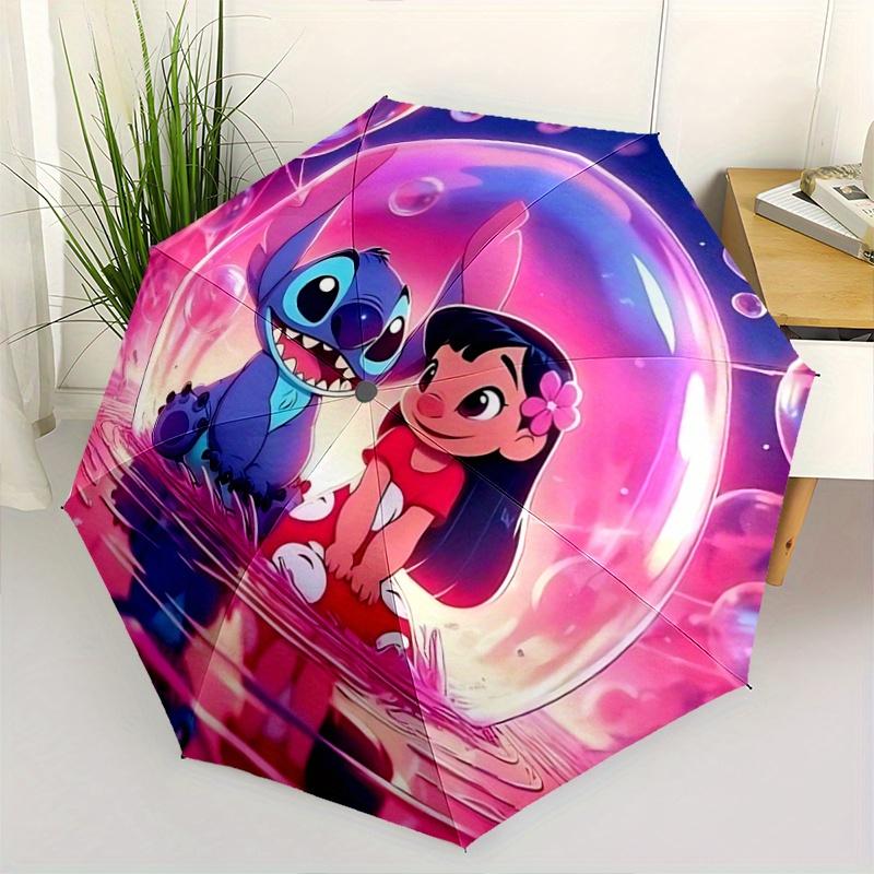 

1pc Happy Lilo & Stitch Automatic Opening and Closing Cartoon Umbrella - Suitable for Various Occasions, Outdoor Activities, Lightweight and
