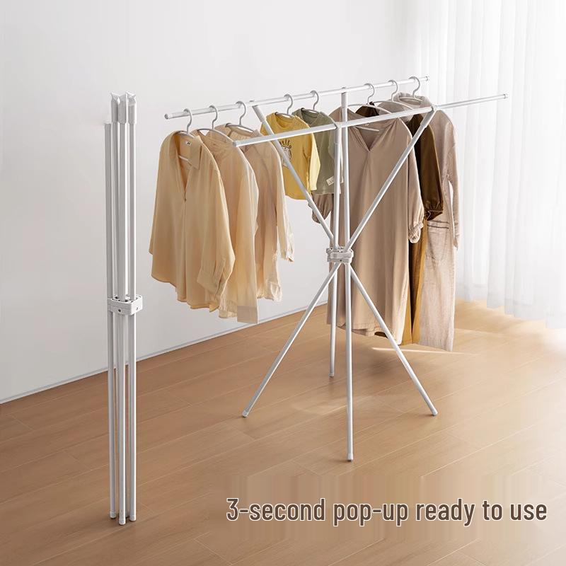Telescopic Folding Clothes Rack for Indoor & Outdoor Use