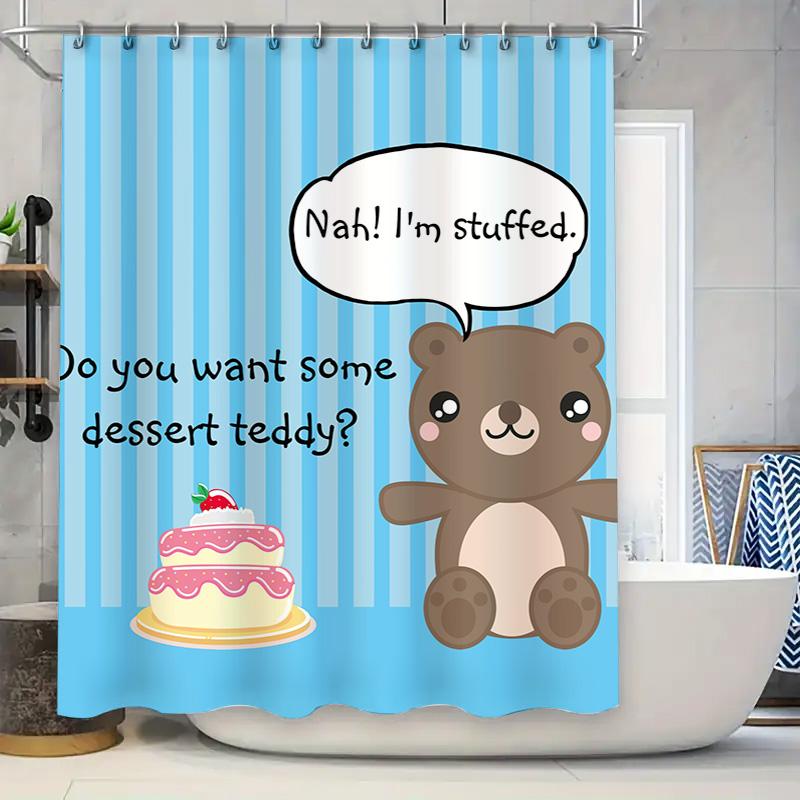 

Shower Curtain With Summer Words Decorative Pattern Mackenzie Available In 18 Colors For Bathroom Decora W60H190(CM)-1 Pcs