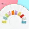 100 Pcs Colorful Bear Beads Clear Acrylic Colored Bear Beads Mini Bear Charms for Bracelet Necklace DIY Crafts Jewelry Making Supplies