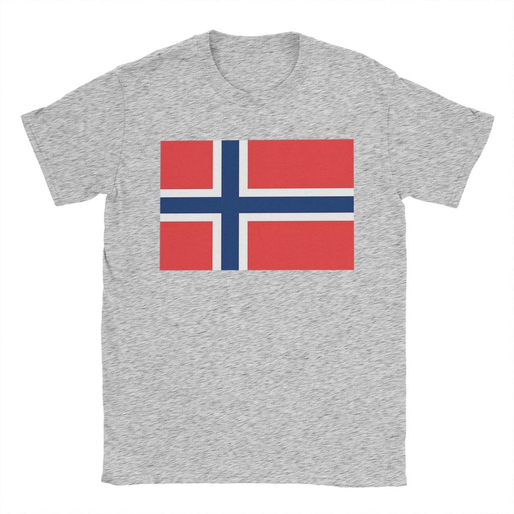 Norway flag Cotton TShirt For Unisex Beach  Vintage TShirts ONeck Harajuku Tee Shirt Plus Size Custom DIY Tops