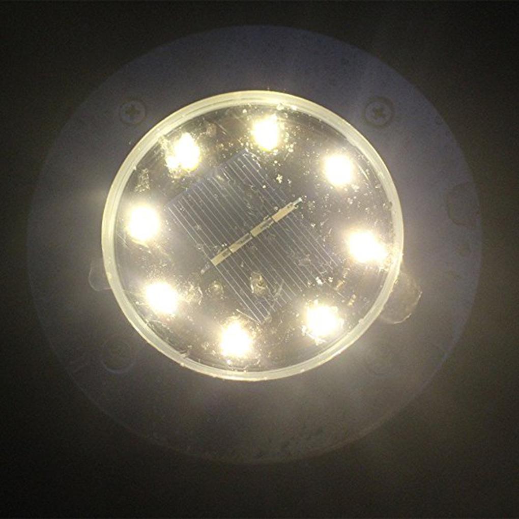8LED Solar Power Buried Ground Light Outdoor Lawn Path Garden Yard Decking Lamp