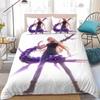 Anime J-Jujutsu K-Kaisen Bedding Set Soft Comforter Cover With 1/2pcs Pillow Shams For Kids Adults Microfiber Anime Quilt Cover