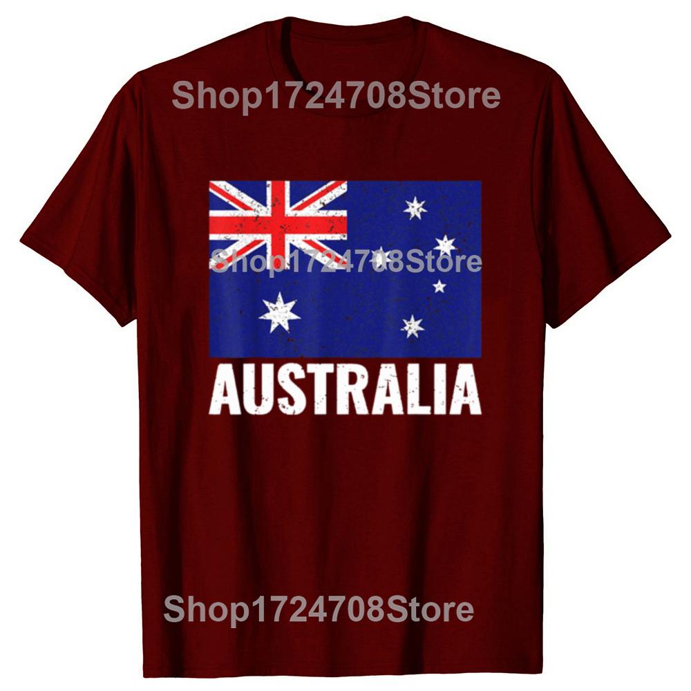 Funny Australia Australian Flag Pride Vintage Gift Tshirt Men Womens Fashion Casual Tshirt 100 Cotton Loose Oversized T Shirt