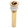 Durable Flap Type Wash Basin Drain Gold Polished Finish Sink Drain Stopper Anti Clogging Basin Drain Accessories Bathroom Use