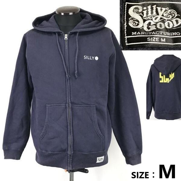 

USED/Made in Japan SILLY GOOD Zip-Up Sweat Hoodie M Men Navy