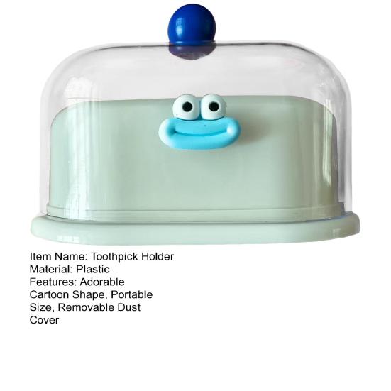 Cartoon Toothpick Holder With Removable Dust Cover Plastic Toothpick Dental