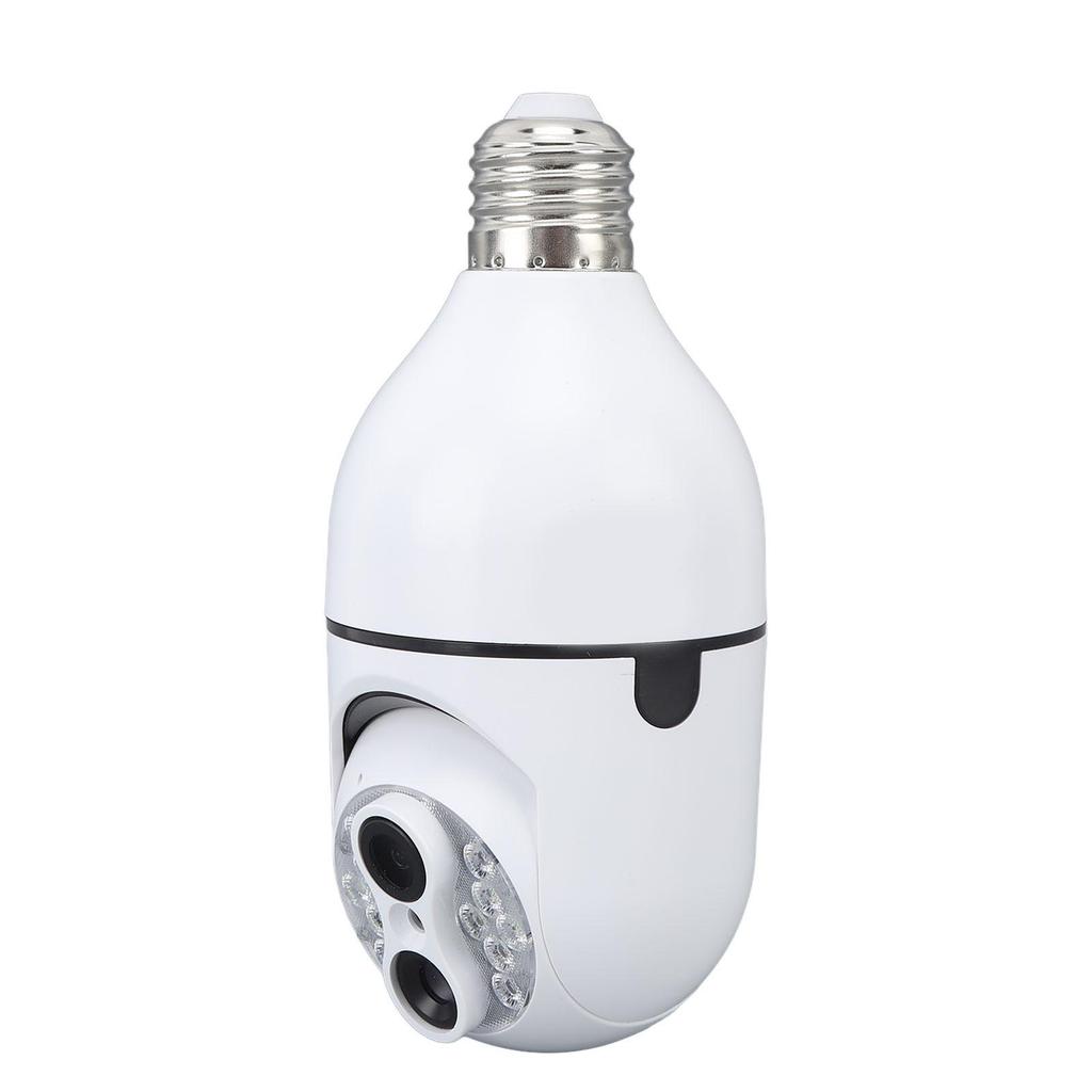 Dual Lens Security Camera WiFi 360 Degree Panoramic Al Human Tracking Light Bulb Camera 110‑240V