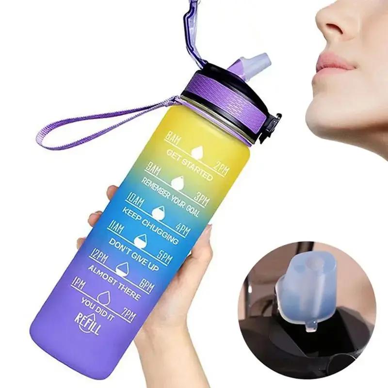 700ML Large Capacity Sports Water BottleTravel Fitness Leakproof Leak Proof Plastic Drinking Cup With Scale Suitable