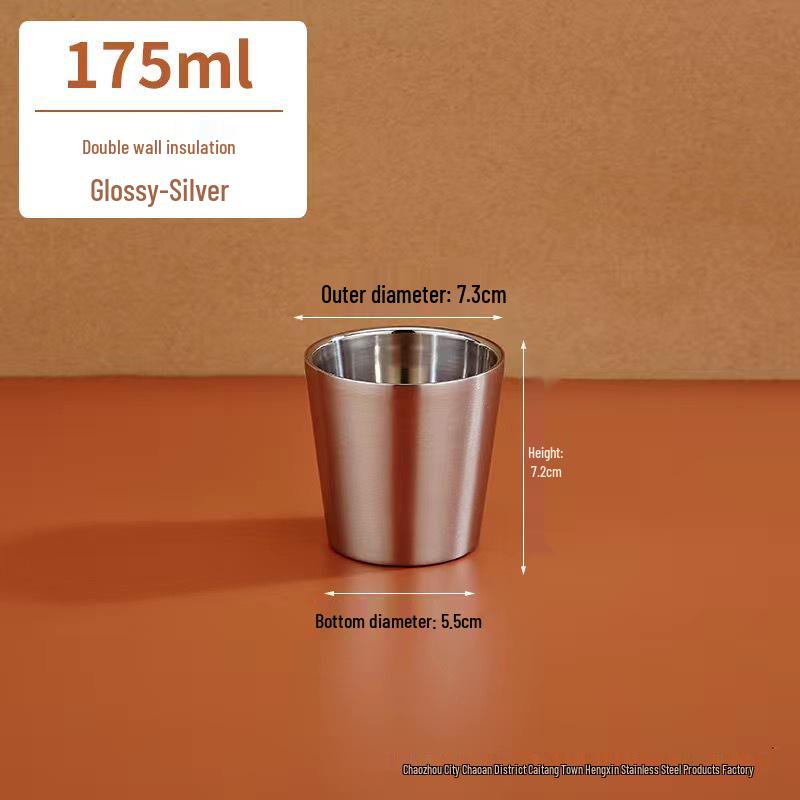 Korean Style Double Layer Insulated 304 Stainless Steel Cup for Water, Tea, Coffee, Beer, and Cold Drinks