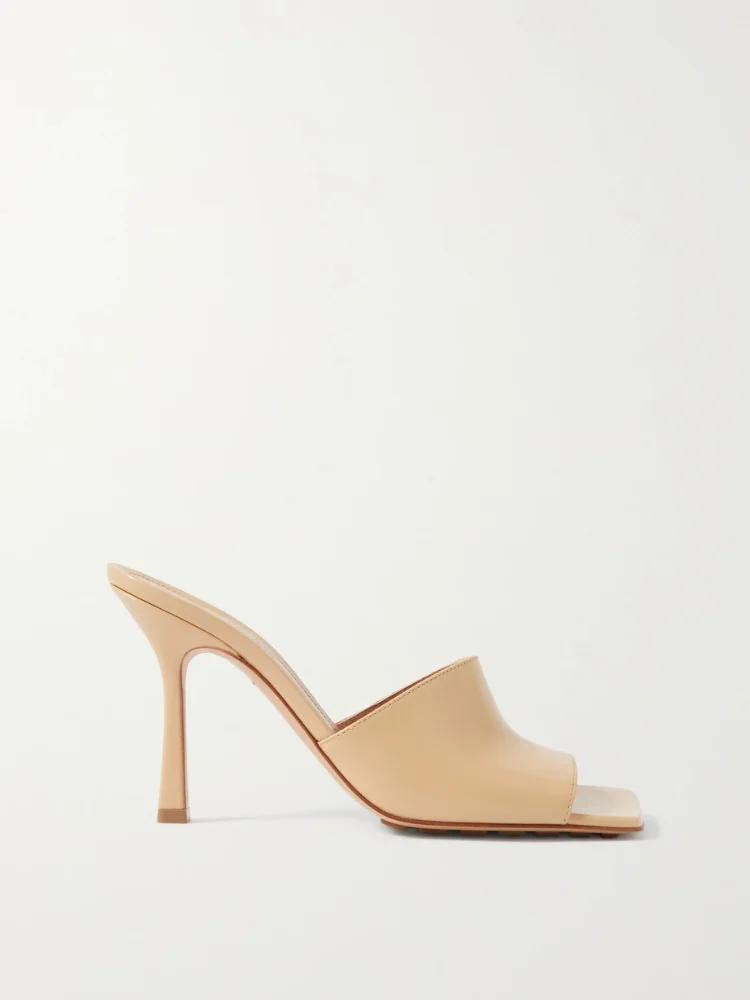 Platforma pro design značky Průhledné pantofle Dámské sandály na vysokém podpatku Luxusní design Pantofle Čtvercová špička Bílé boty Sandalias Mujer