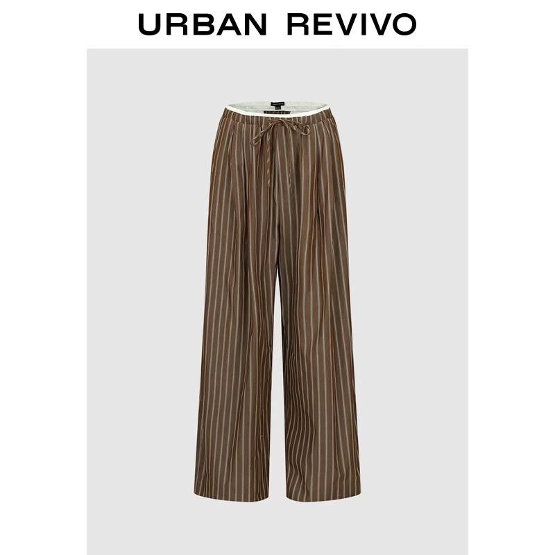 

UR 2026 Women s Striped Casual Wide-Leg Pants L