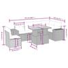 VidaXL Salon de Jardin avec Coussins 7 pcs, Canapés de Terrasse, Ensemble de Meubles de Patio, Mobilier d'Extérieur, Noir 3272659