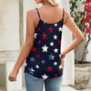 Women's Casual Sleeveless Camisole With Print And Pleated Vest Top