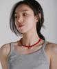 Bicycletrophy Bt Gemstone Necklace 15 (6Mm Bingsaok Red / Fix Type)