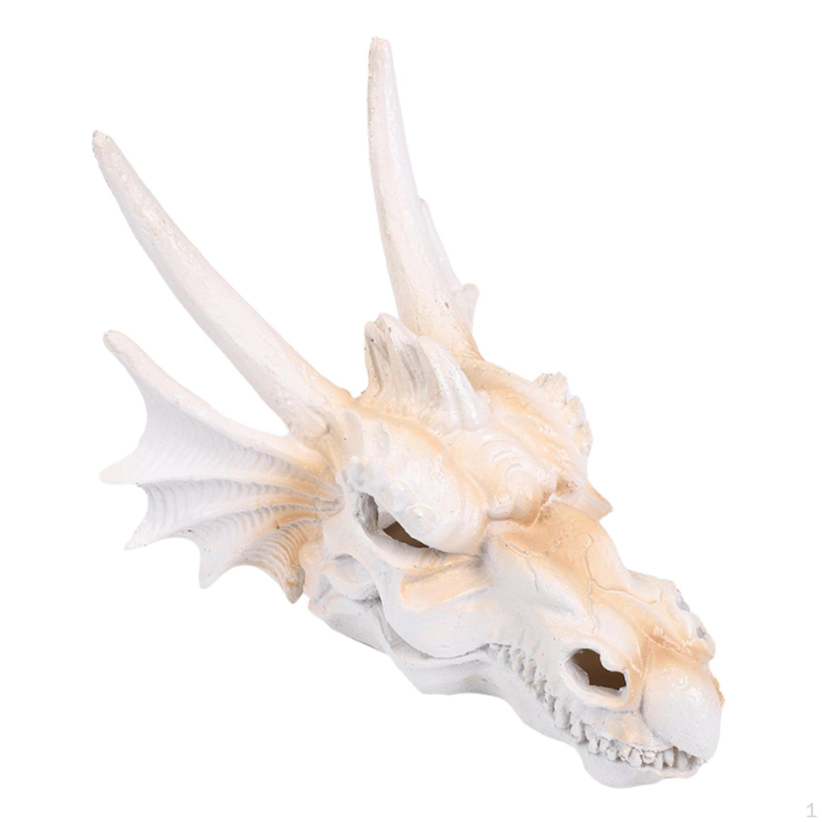 

Украшение для аквариума Статуя головы дракона Укрытие Ювелирный пейзаж Декоративное украшение 13.6x8x7.5cm