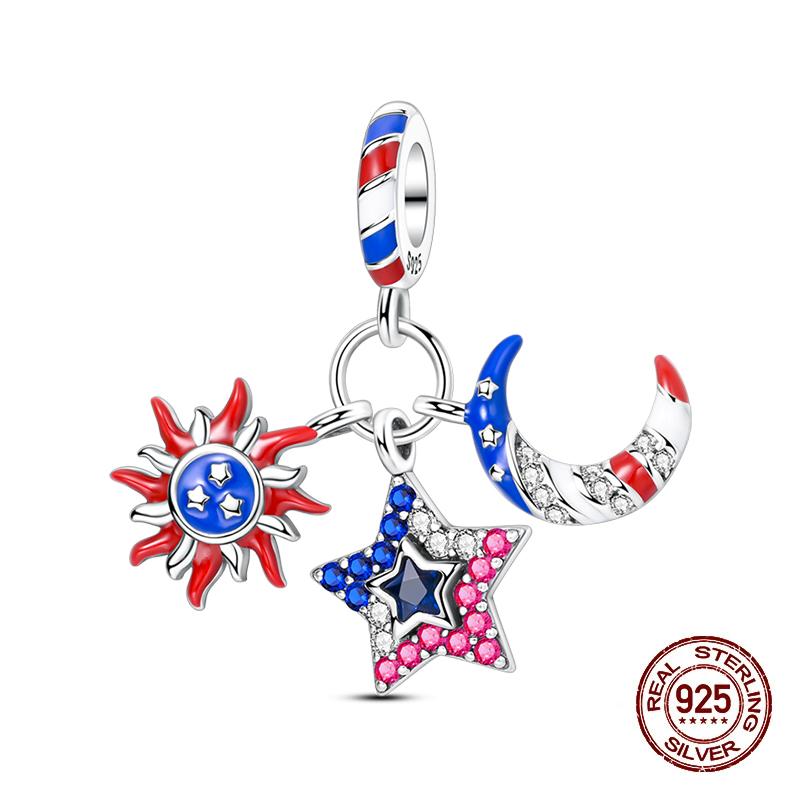 100% Copper Strawberry Lipstick Ladybird China Red Charms Beads Fitoriginal Bracelets For Women Diy Jewellery