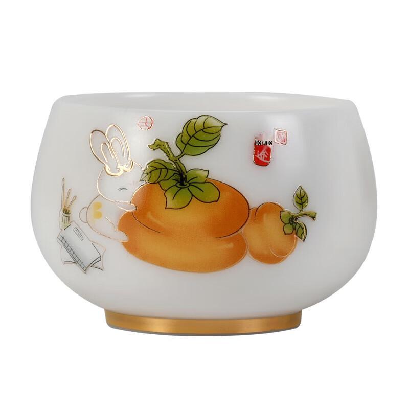 Chaxun Gilt-Edged Ice Jade Porcelain Tea Tasting Cup