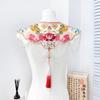 Kids Girl Goldfish Embroidered Beaded Tassels Detachable Collar Traditional Chinese Shawl Capelet Skirt Dress Decoration