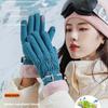Winter Warm Gloves for Women with Thick Velvet for Windproof and Cold Resistant Cycling Waterproof Gloves In Winter