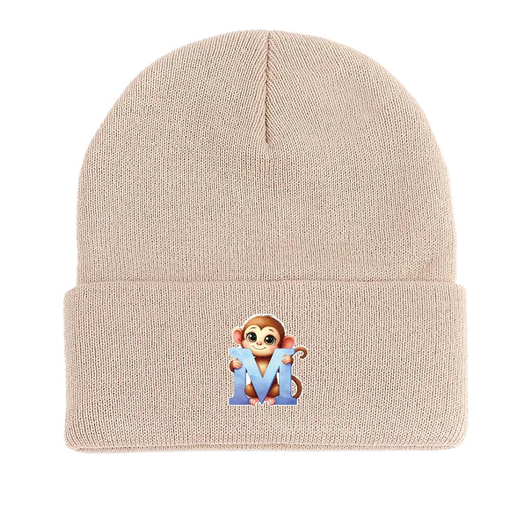 1pc, Alphabet A To Z and Animals Print Knitted Cap Beanie, 260 Knit Hats To Choose, for Men And Women