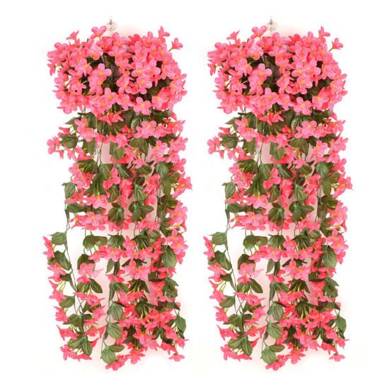 2Pcs Simulated Flowers Bouquet Bright Color Indoor Outdoor Artificial Plants Lifelike Design No Withering Artificial Flowers