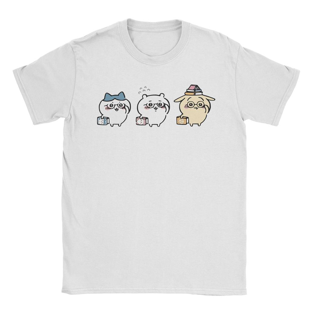 Men Chiikawa T Shirt  Pure Cotton Tops Funny Short Sleeve Round Neck Tee Shirt Graphic T-Shirts