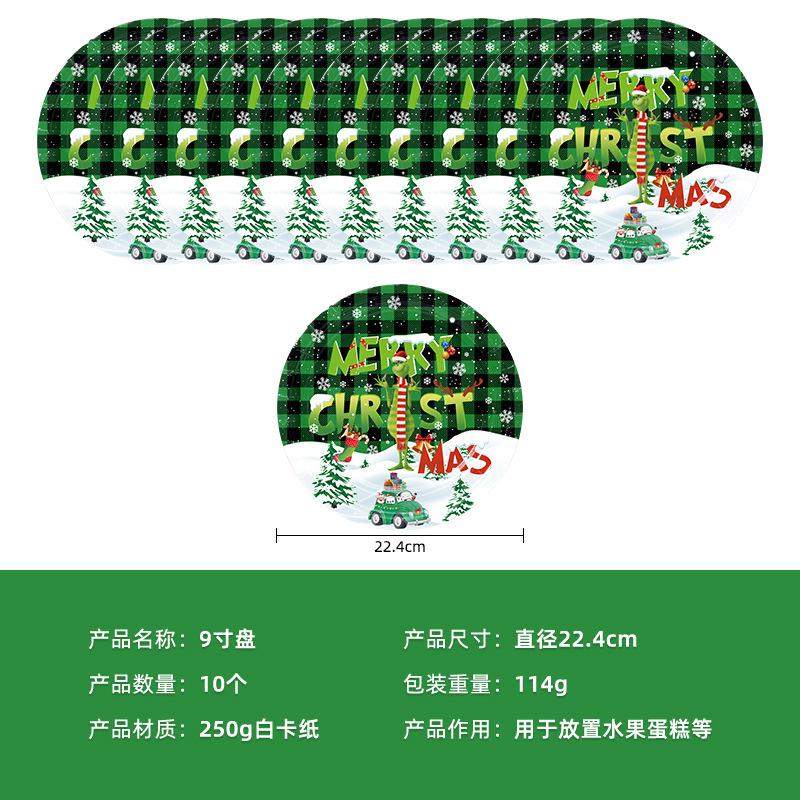 Spot Zelenovlasý Monster Grinch Příborová sada Banner Papírový talíř Papírový ubrousek Papírový kelímek Ubrus Party Dekorační potřeby