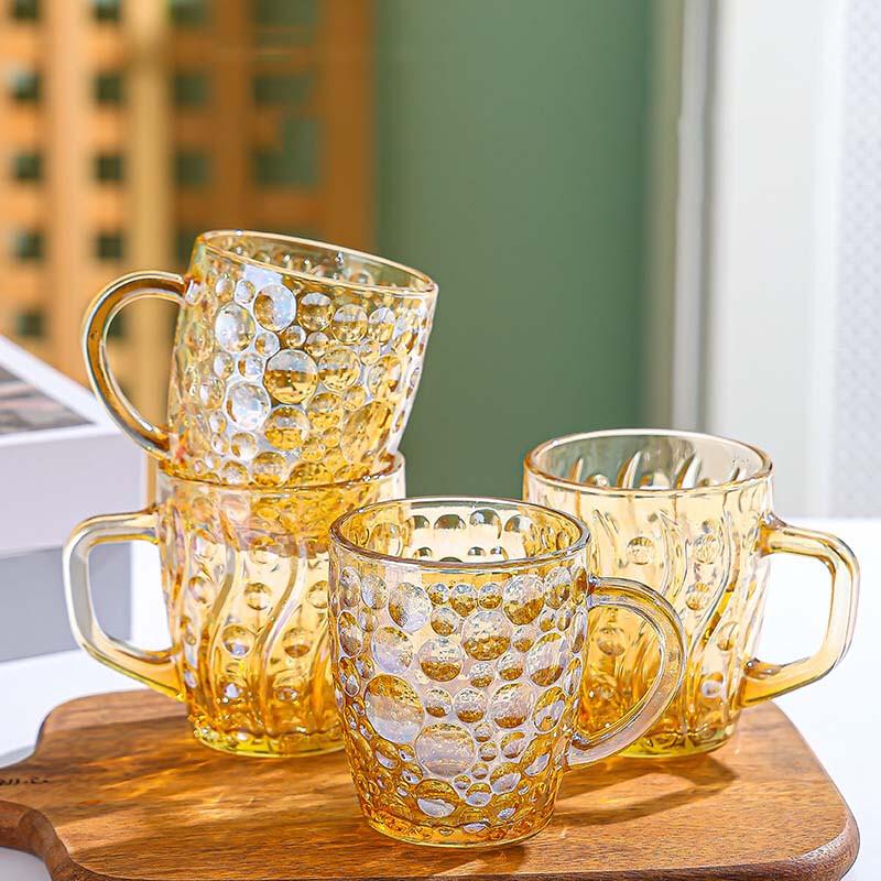 

Changbaosen 250ml Glass Mugs with Handle, 5-Pack