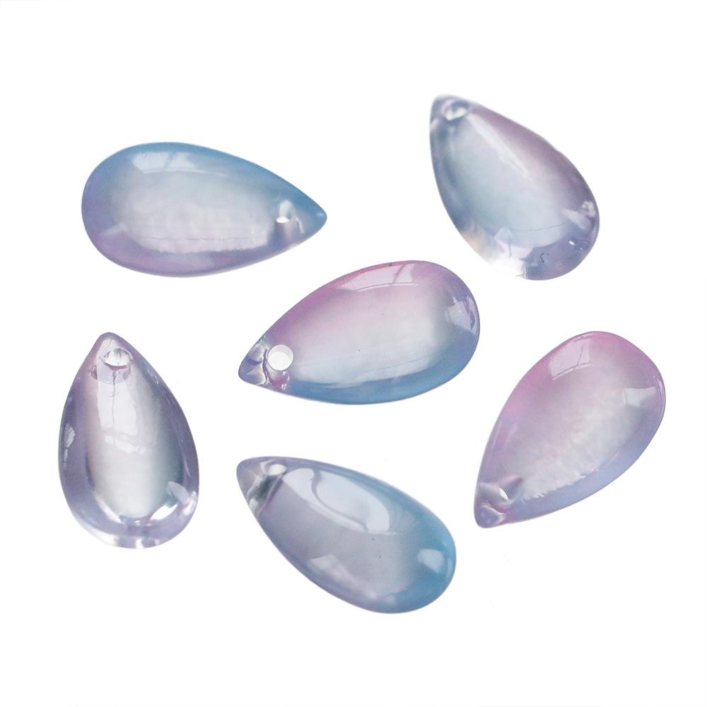 8x14mm Transparente Farbige Glas Tropfenanhänger Perlen für DIY Haarnadeln, Ohrringe und Armbänder