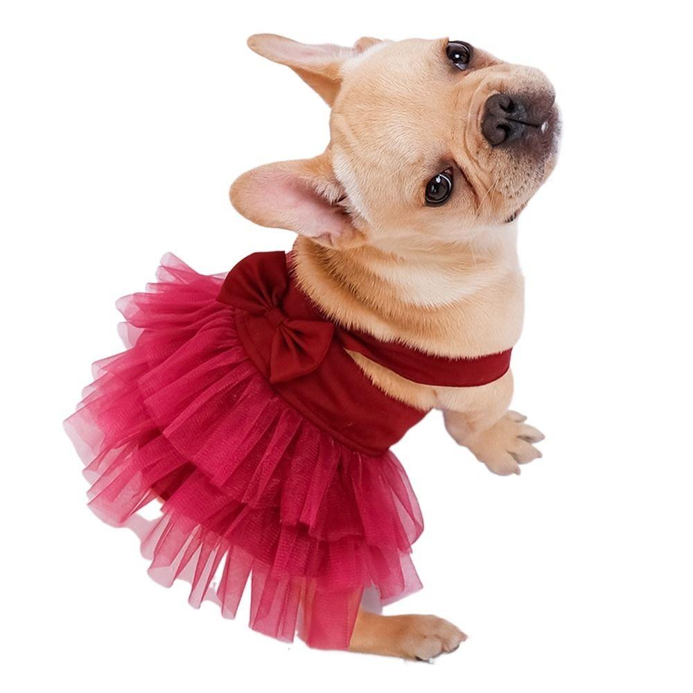 Breathable Dog Princess Dress Soft Pet Dress Lovely Dog Lace Dress  for Small Dogs Cat