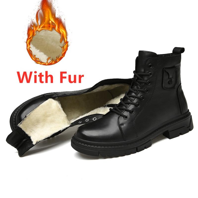 

Роскошные ботинки мужские зимние ботинки черные натуральная кожа ботинки мужская обувь бренд теплые плюшевые зимние ботинки для мужчин 47