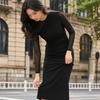 Spring and Autumn New Retro Women's Clothing French Sexy Mesh Skinny Hip Wrap Dress with Bottom Dress Tide