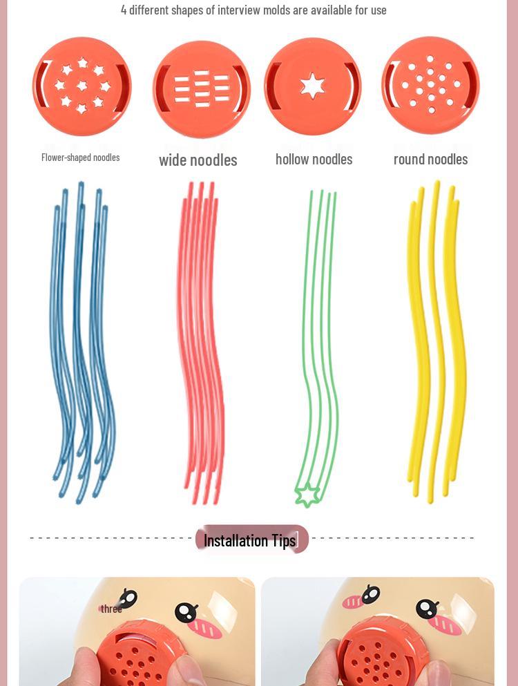 Children's DIY Clay Noodle Maker Playset - Creative Music and Play House Toy