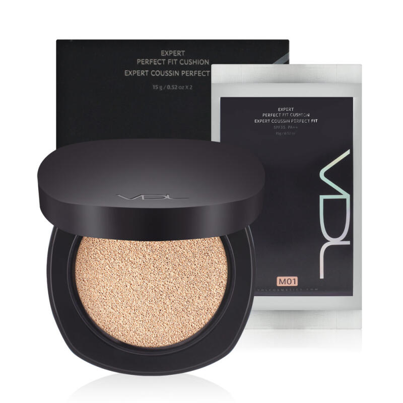 VDL Expert Perfect Fit Cover Cushion 15g (Main + Refill) M01 Milk Beige