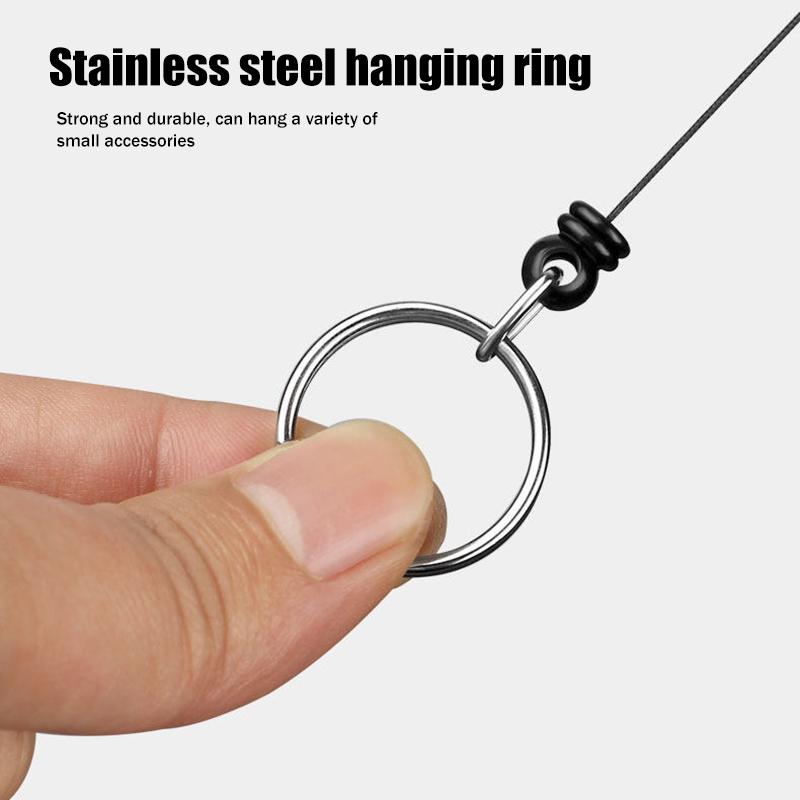 Retractable Keychain Badge Scroll Id Badge Holder Card Holder Backpack Lanyard Hiking Buckle Key Ring Retractable Tool