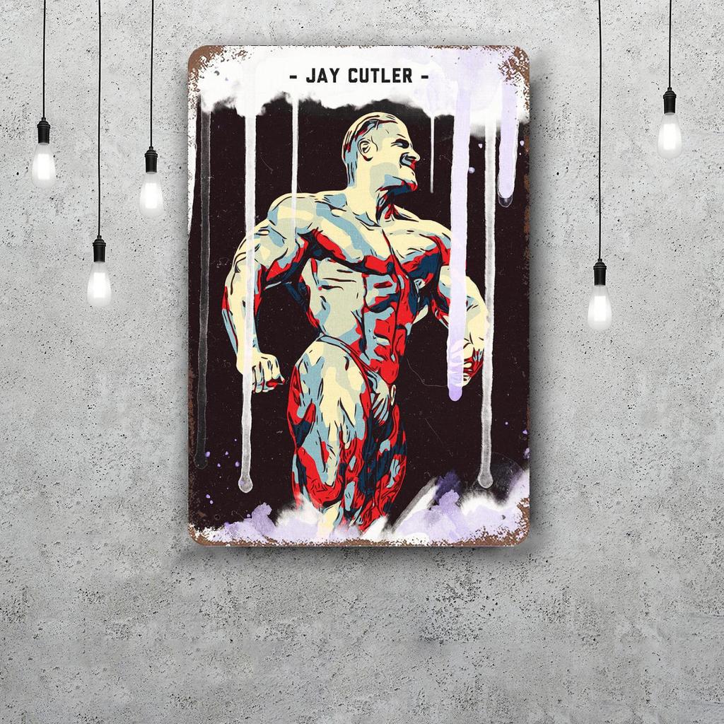 Jay Cutler Bodybuilder Vintage Metal Tin Signs Posters Decor Retro Metal Plaque Wall Art Decor for Garage Bar