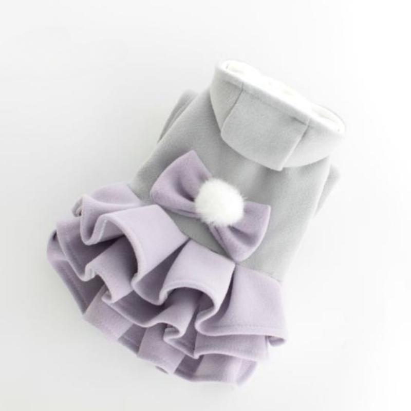Pet Supplies Dog Clothes Autumn and Winter Thick Cat Princess Skirt Plus Velvet Puffy Skirt
