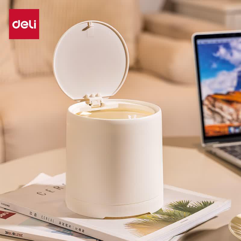 Deli Desktop Press-Type Trash Can
