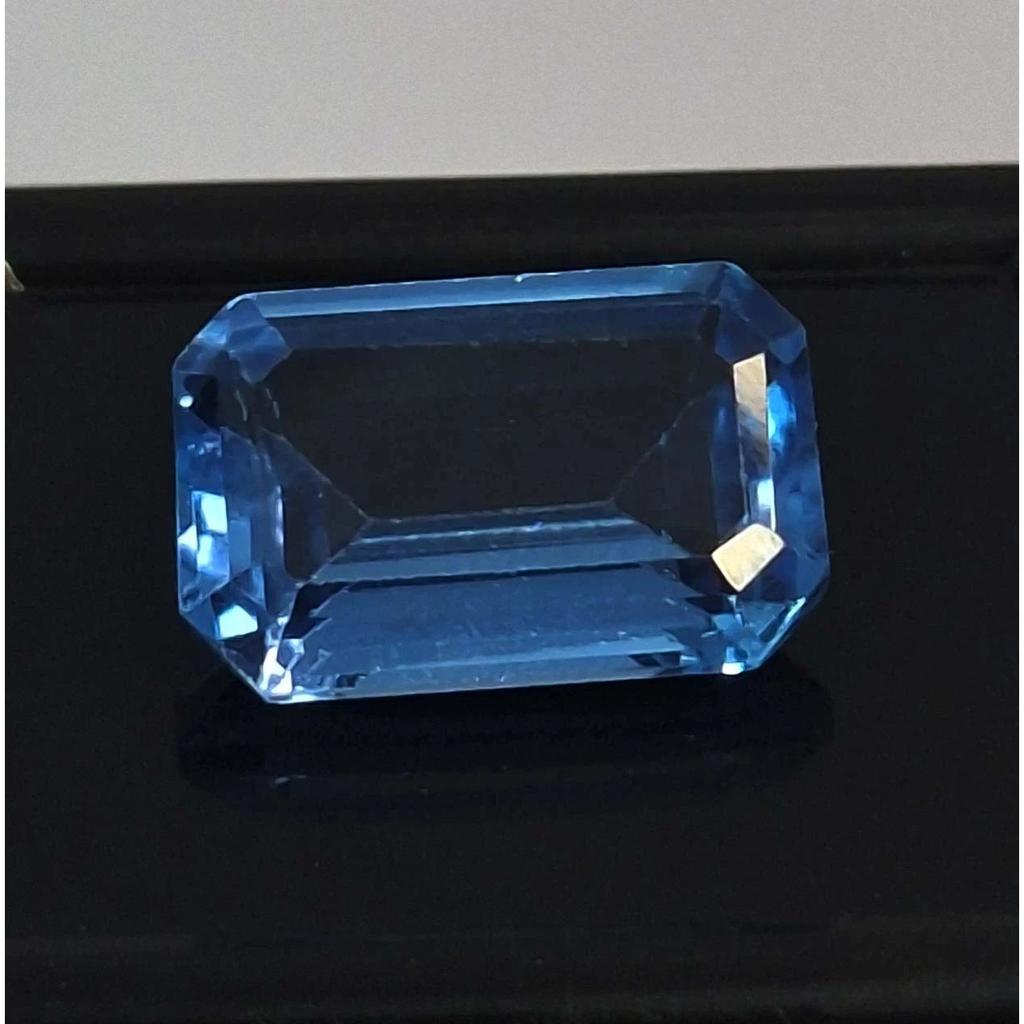 Fabulous Aquamarine Sky Blue Natural Emerald Cut 6-8 Ct Certified Gemstone