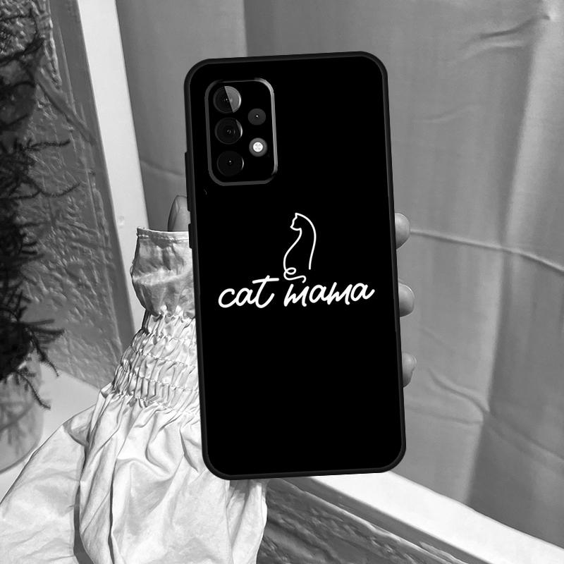 Funny Cute Cat Line Art Case For Samsung Galaxy A35 A55 A15 A34 A54 A14 A56 A52 A53 A16 A26 A36 A32 A12 A33 A13 A17