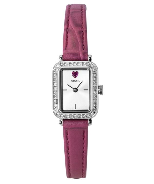 Fossil Raquel Mini Rozā Ādas Siksniņa